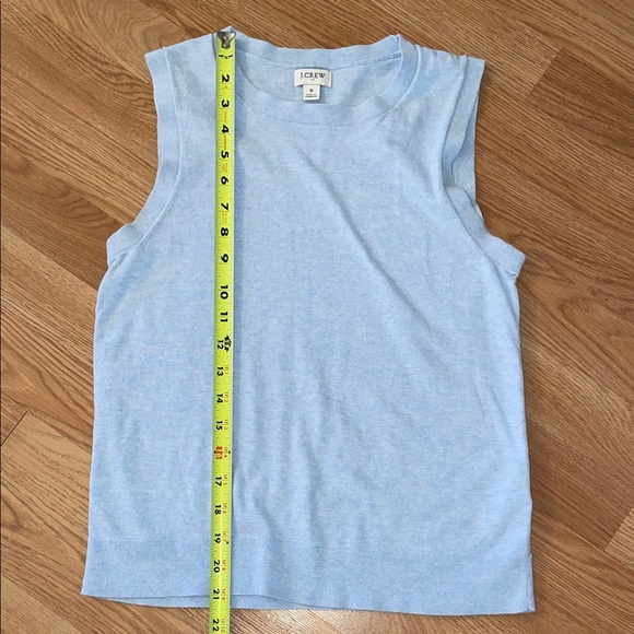 J. Crew Factory Cotton Sky Blue Muscle Tee - Picture 5 of 6